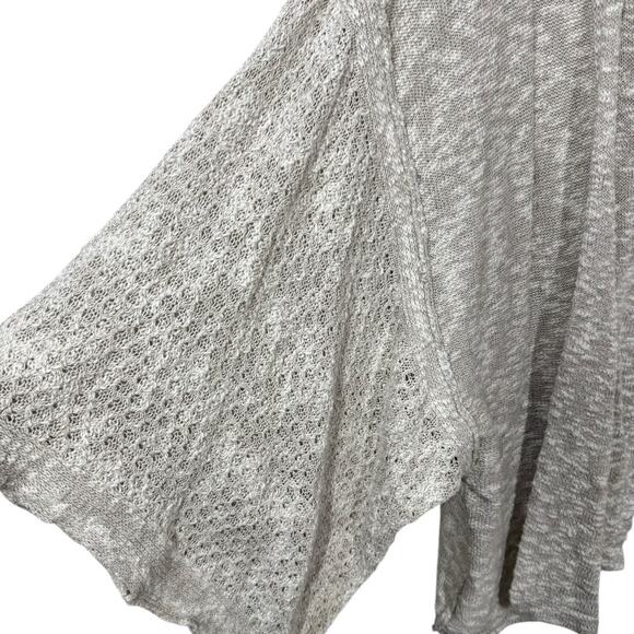 Free People Oversized Slouchy Cardigan XS/S Tan Split Back Casual Beach Boho - Picture 3 of 6